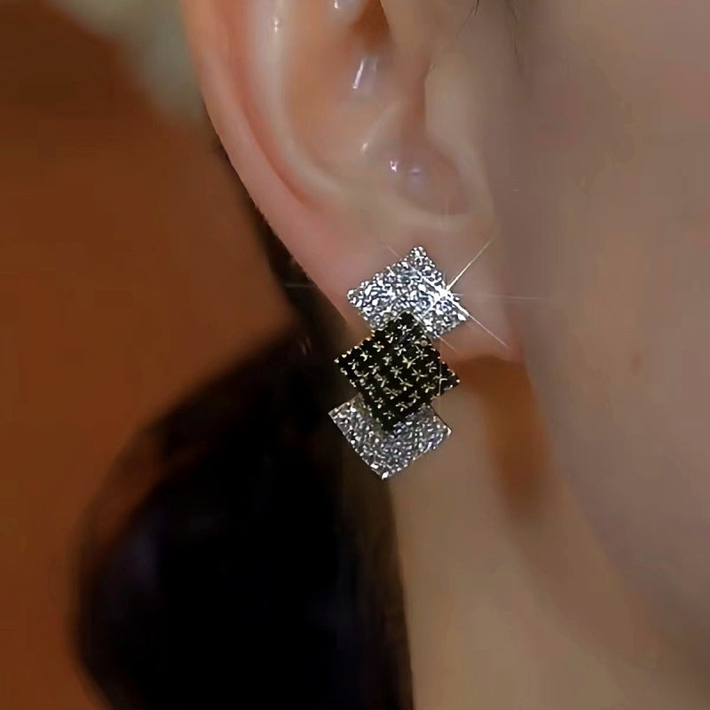 14K Gold-Plated Luxury Zircon Diamond Earrings