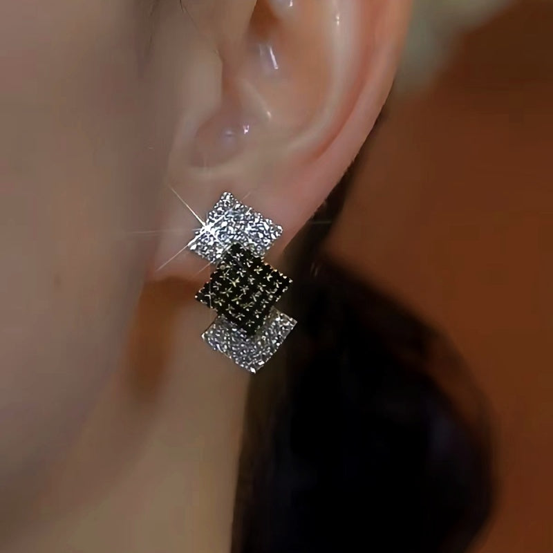 14K Gold-Plated Luxury Zircon Diamond Earrings
