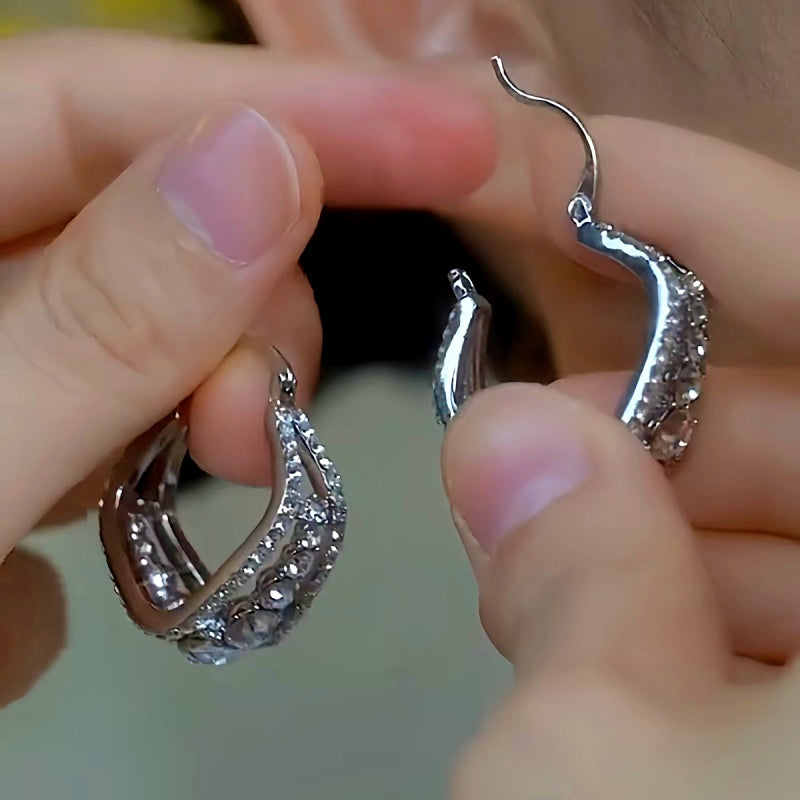 14K Gold-Plated Luxury Zircon Earrings