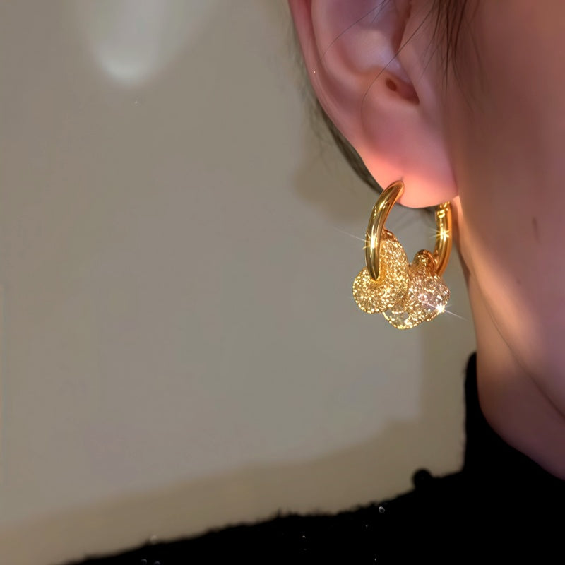 14K Gold-Plated Mesh Hoop Earrings