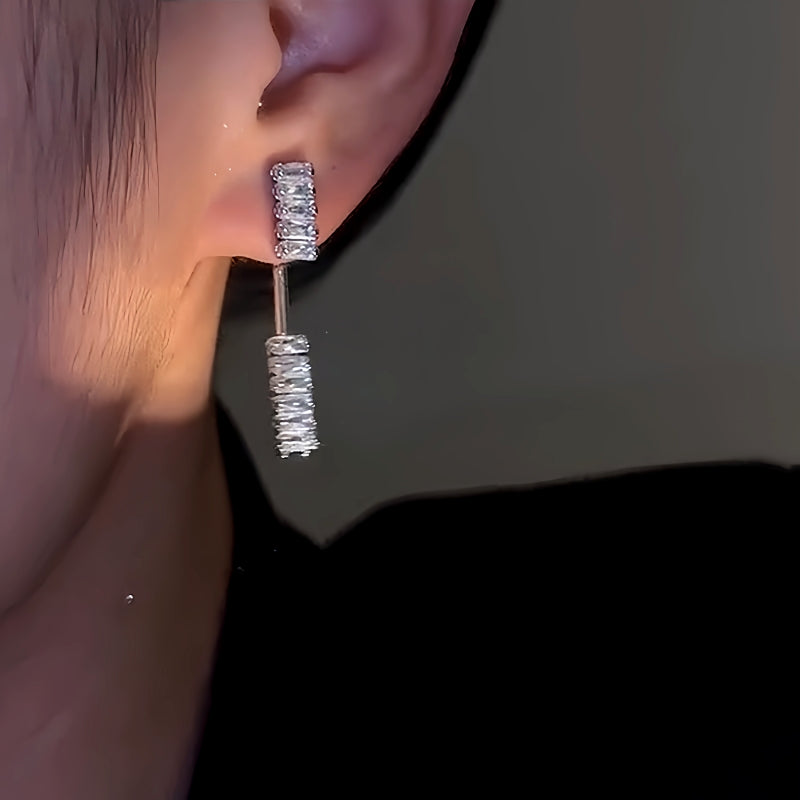 14K Gold-Plated Micro-Inlaid Zircon Earrings