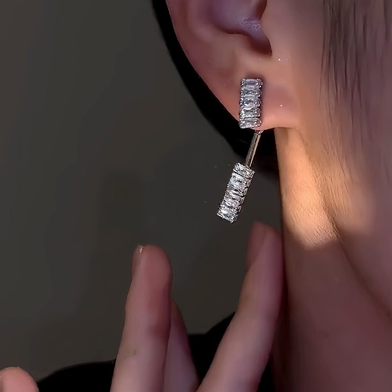 14K Gold-Plated Micro-Inlaid Zircon Earrings