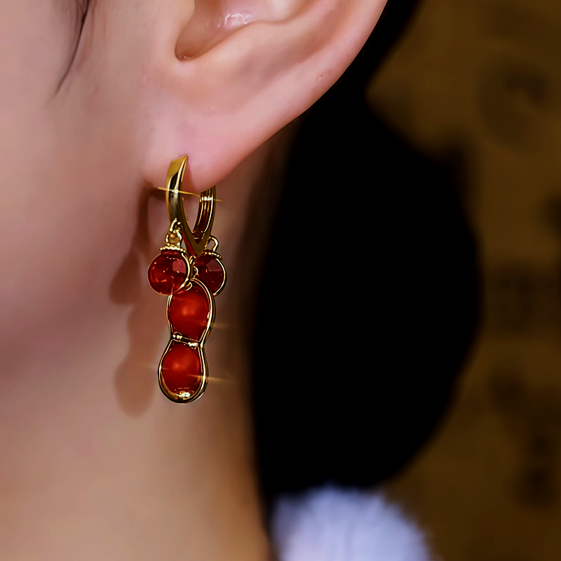 14K Gold-Plated Peanut Earrings