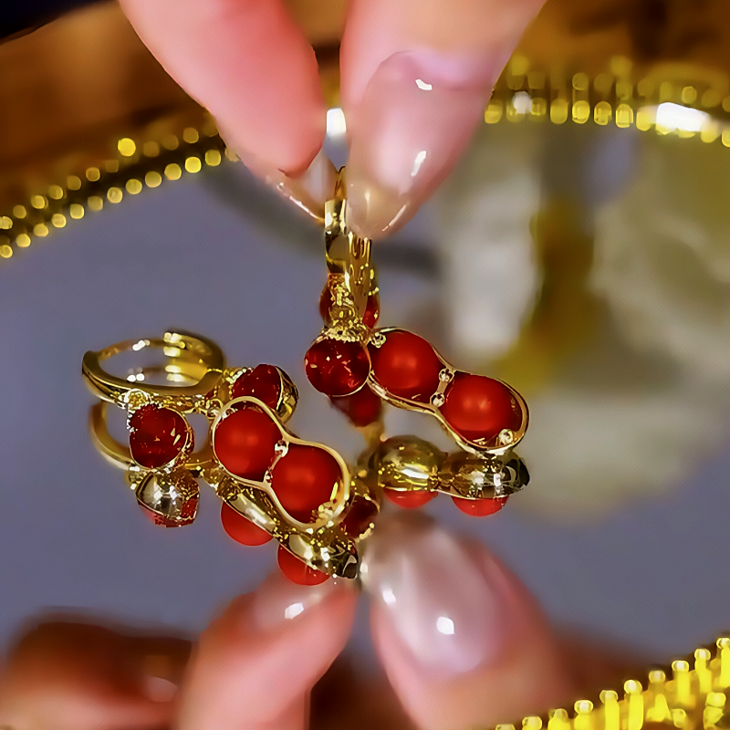 14K Gold-Plated Peanut Earrings