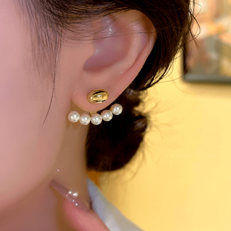 14K Gold-Plated Pearl Earrings