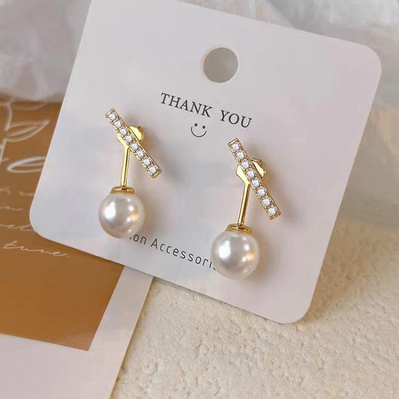 14K Gold-Plated Pearl Earrings