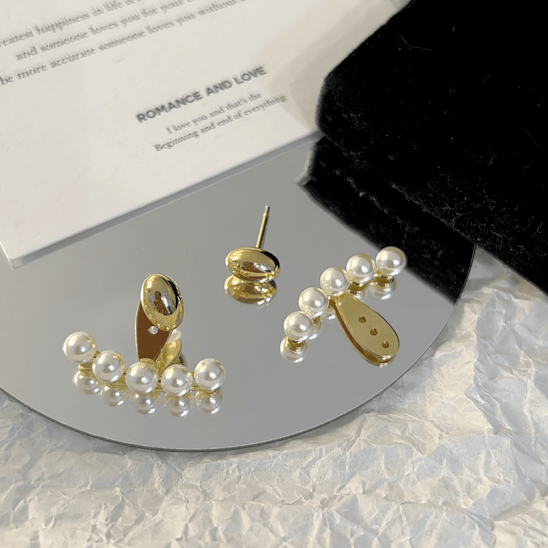 14K Gold-Plated Pearl Earrings