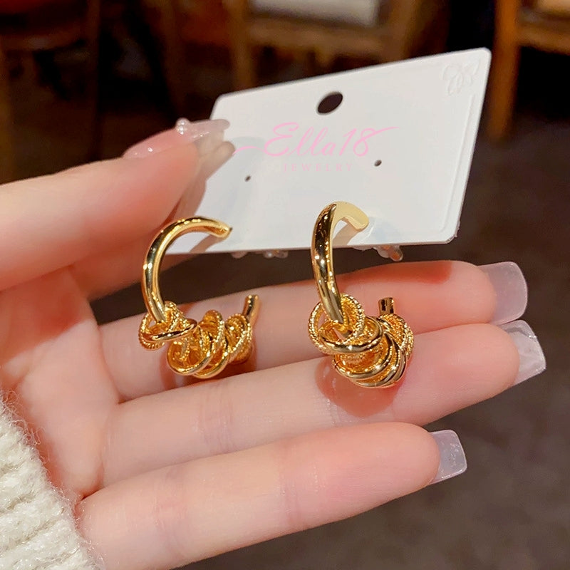 14K Gold-Plated Ring Hoop Earrings
