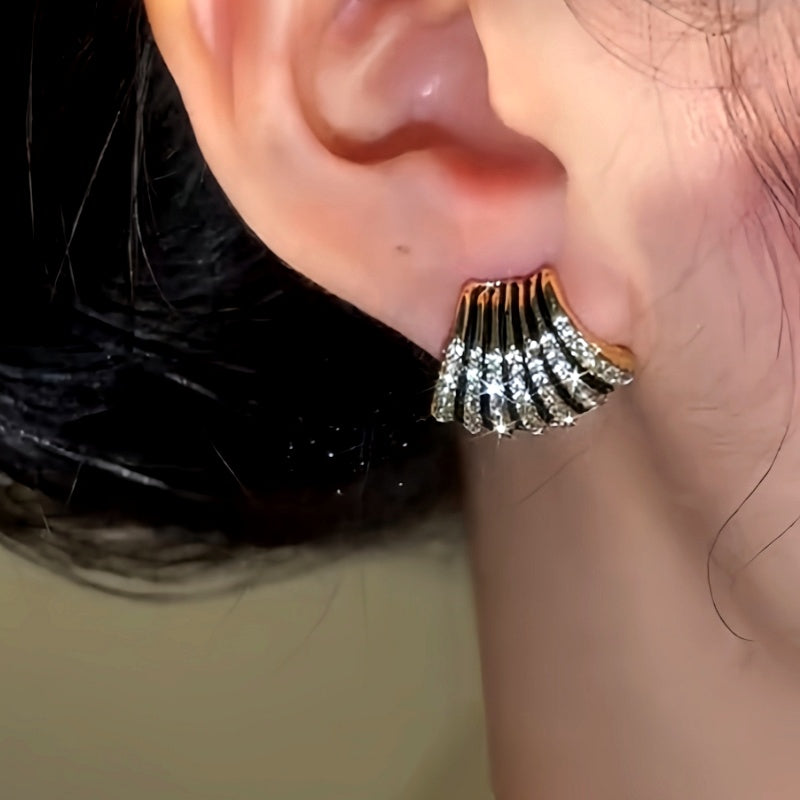 14K Gold-Plated Sexy Diamond Stud Earring