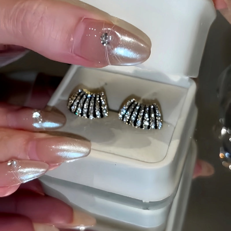 14K Gold-Plated Sexy Diamond Stud Earring