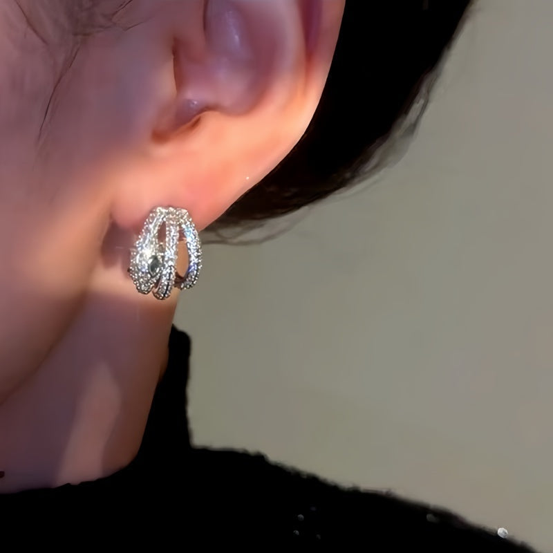 14K Gold-Plated Snake-Design Earrings