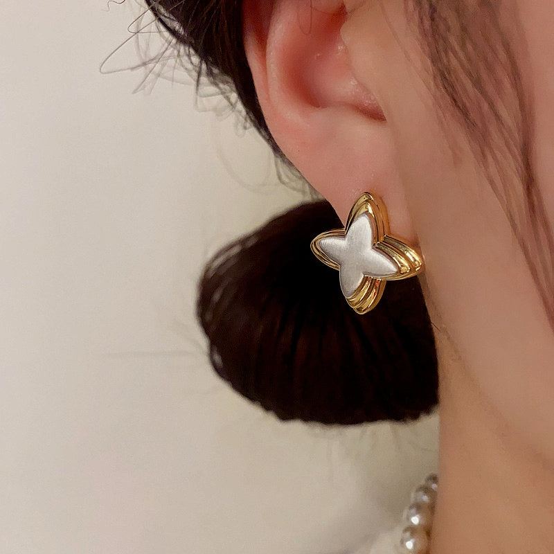 14K Gold-Plated Star Stud Earrings