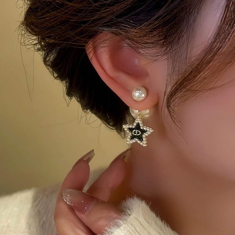 14K Gold-Plated Star Tassel Bead Earrings