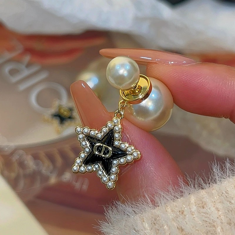 14K Gold-Plated Star Tassel Bead Earrings