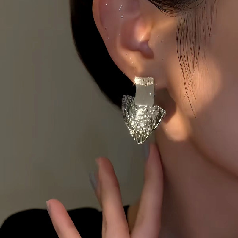 14K Gold-Plated Triangle Earrings