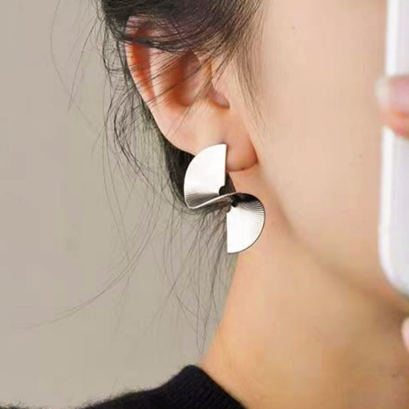14K Gold-Plated Twisted Earrings