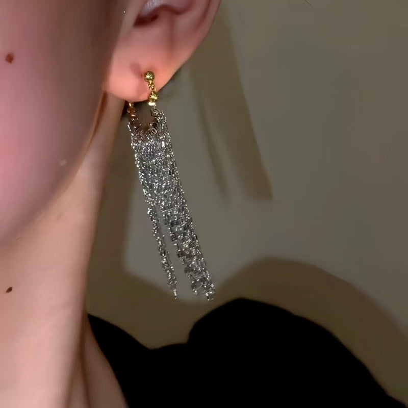 14K Gold-Plated Waterfall Tassel Earrings