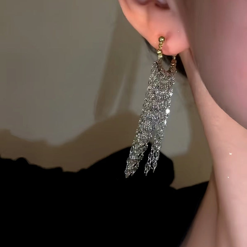 14K Gold-Plated Waterfall Tassel Earrings