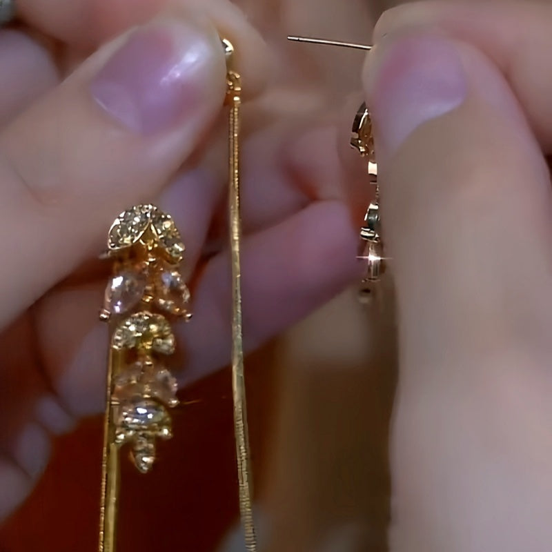 14K Gold-Plated Wheat Tassel Earrings