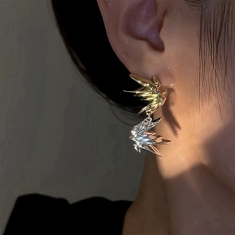 14K Gold-Plated Wing Earrings