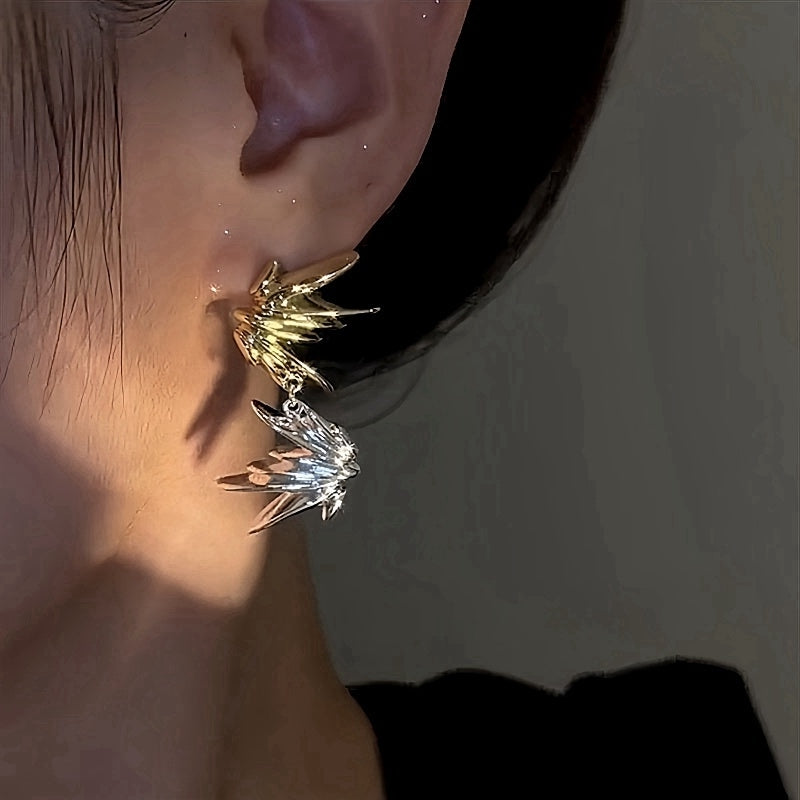 14K Gold-Plated Wing Earrings
