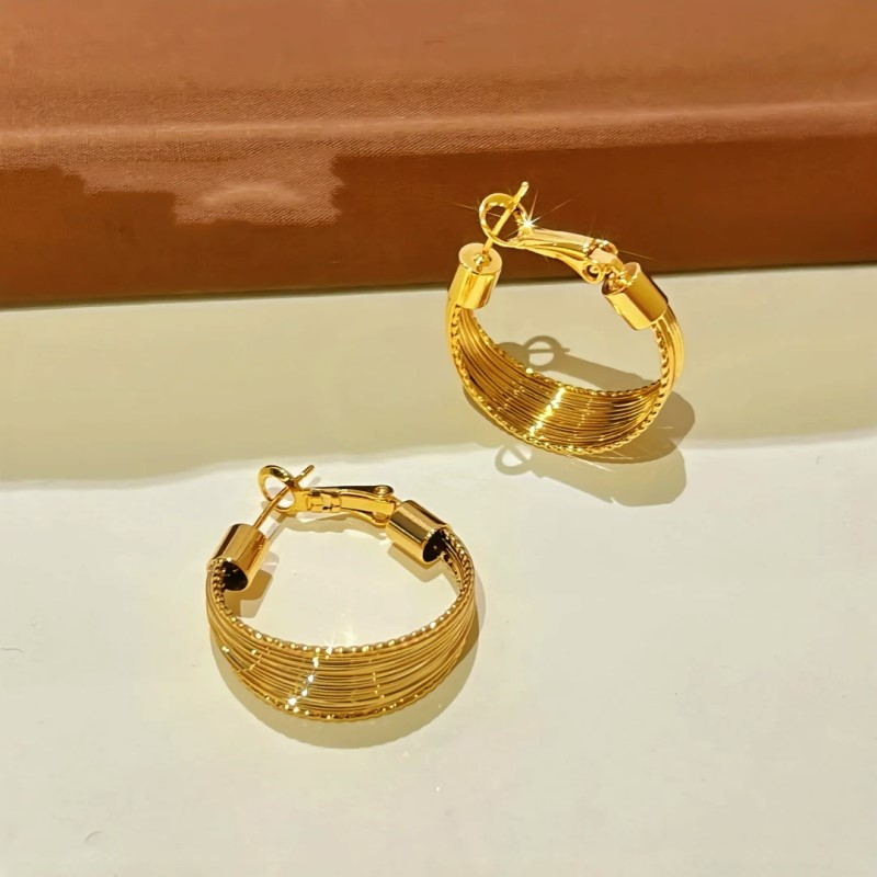 14K Gold-Plated Wire Wrapped Earrings