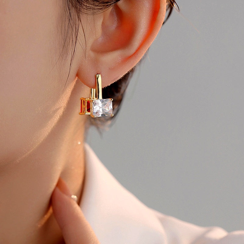14K Gold-Plated Zircon Earrings