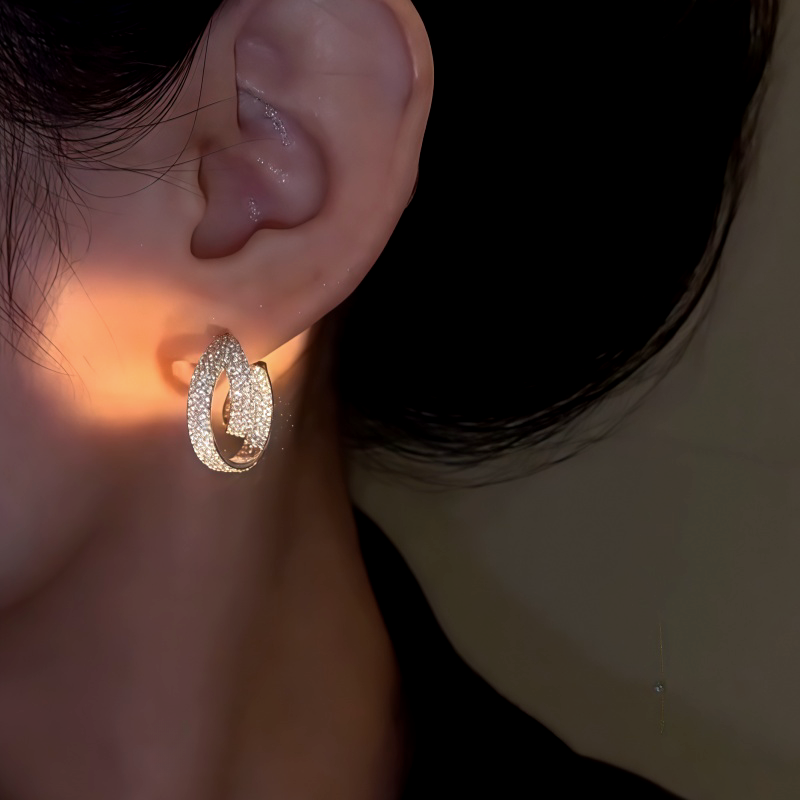 14K Gold-Plated Zircon Earrings