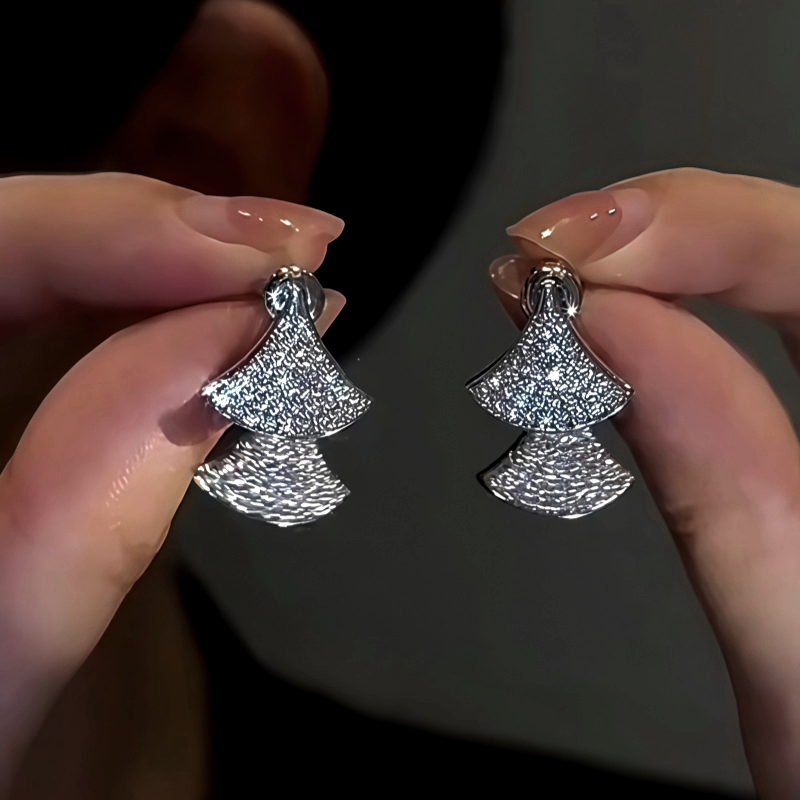 14K Gold-Plated Zircon Front And Back Earrings