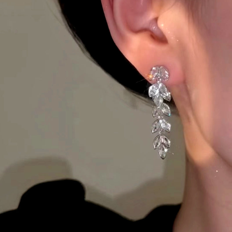 14K Gold-Plated Zircon Spike Earrings