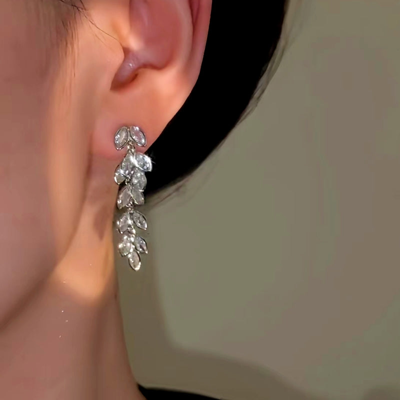 14K Gold-Plated Zircon Spike Earrings