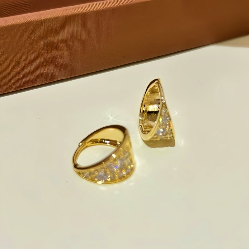14K Gold-Plated Zircon Water Drop Earrings