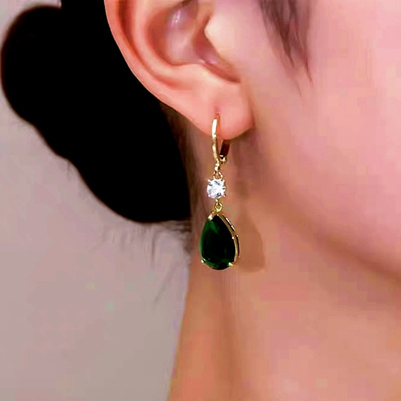 14K Gold-Plated luxury Zircon Drop Earrings