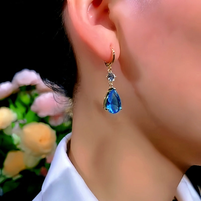 14K Gold-Plated luxury Zircon Drop Earrings
