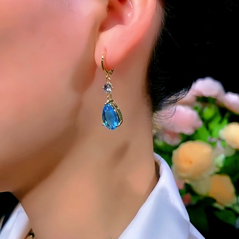 14K Gold-Plated luxury Zircon Drop Earrings