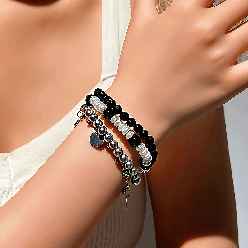 14K Gold-plated Beaded Bracelets