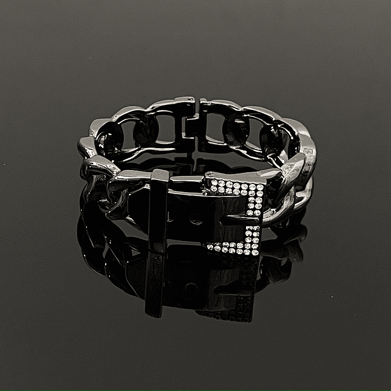 14K Gold-plated Black Belt Bracelets