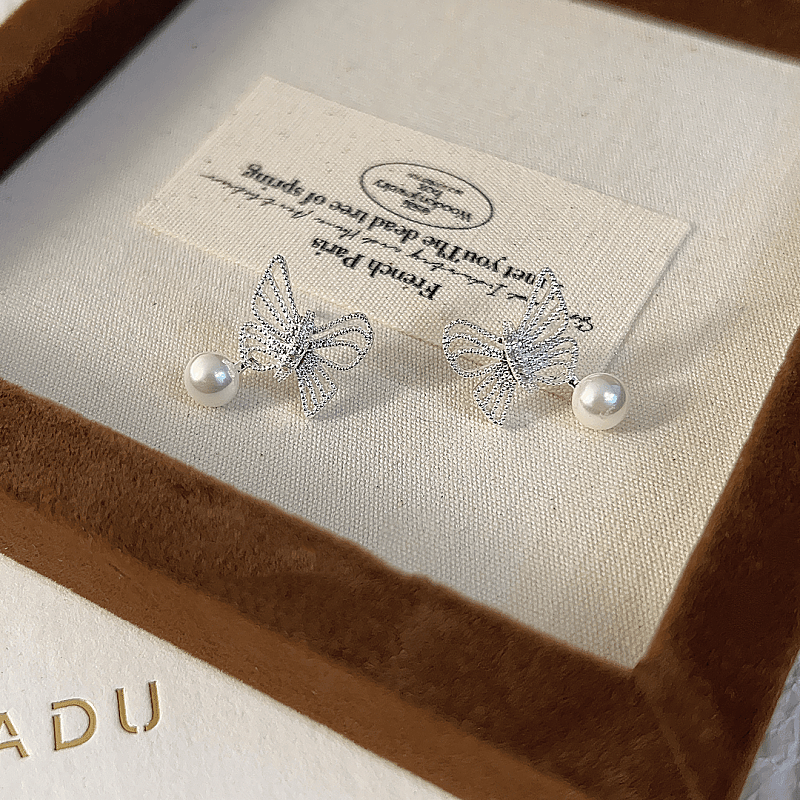 14K Gold-plated Butterfly Bead Earrings
