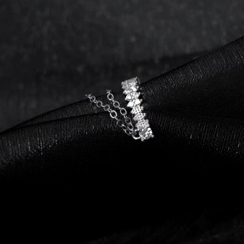14K Gold-plated Diamond Chain Ear Clips ( 1 PCS )