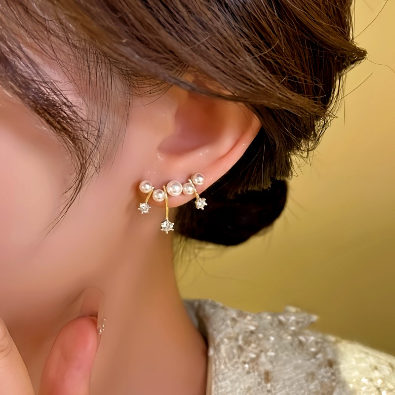 14K Gold-plated Dreamy Meteor Bead Earrings