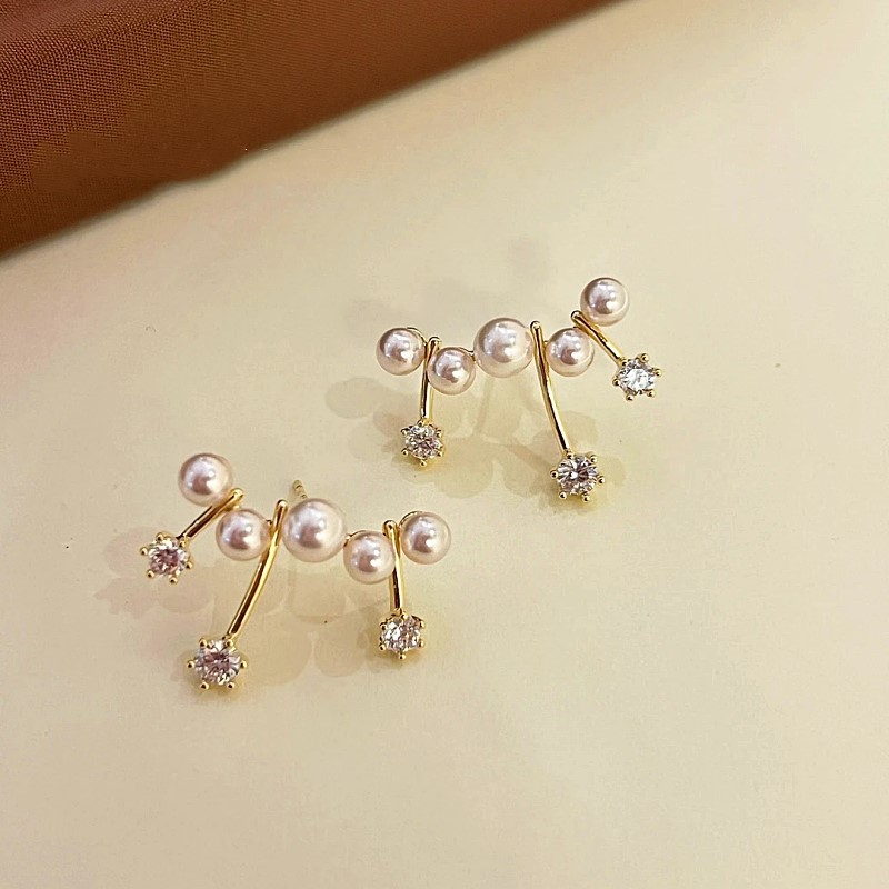14K Gold-plated Dreamy Meteor Bead Earrings