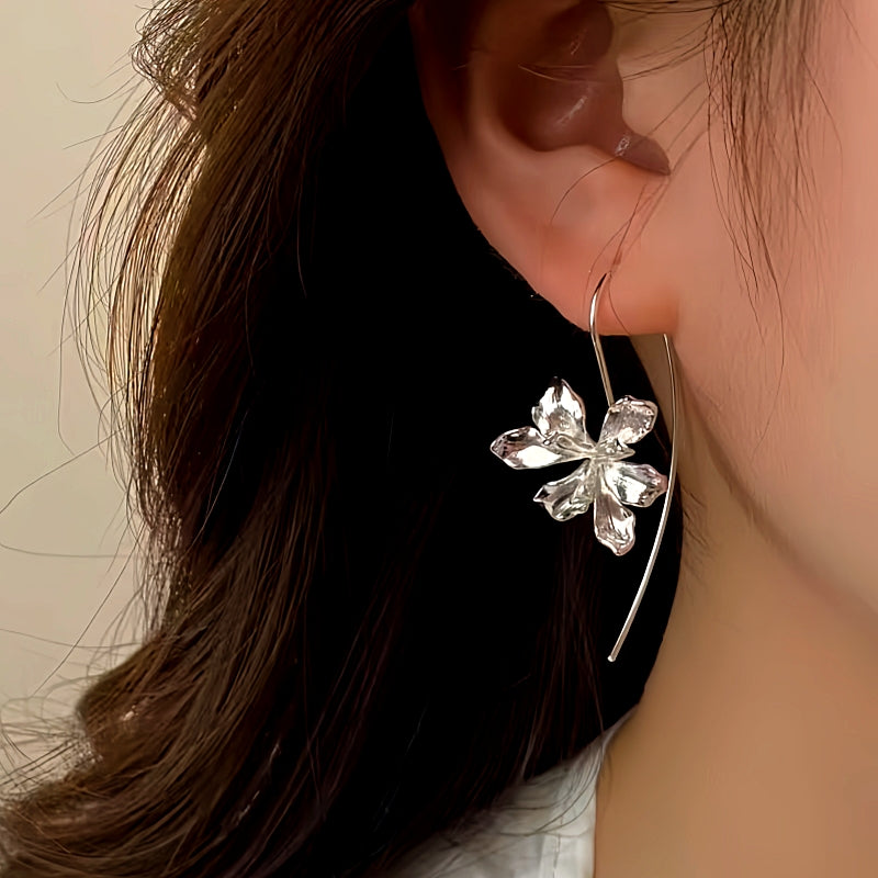 14K Gold-plated Elegant Iris Earrings