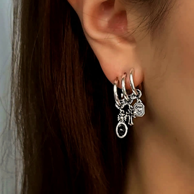 14K Gold-plated Elegant Multi-Layered Earrings
