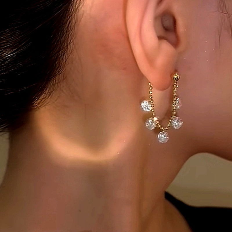 14K Gold-plated Elegant Tassel Earrings