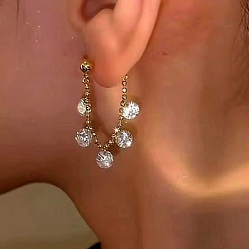 14K Gold-plated Elegant Tassel Earrings