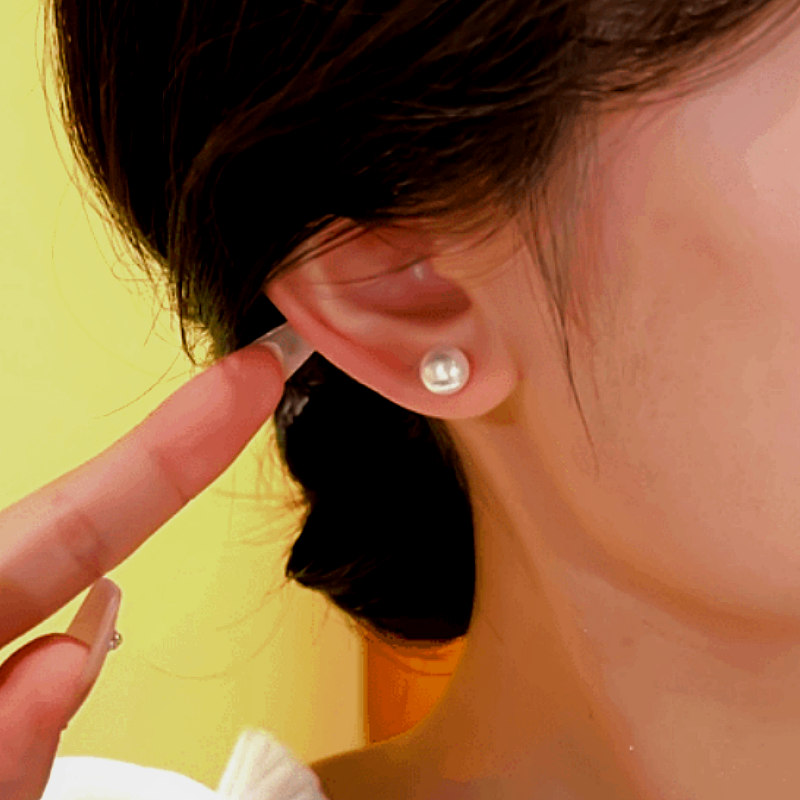 14K Gold-plated Elegant Zircon Pearl Earrings