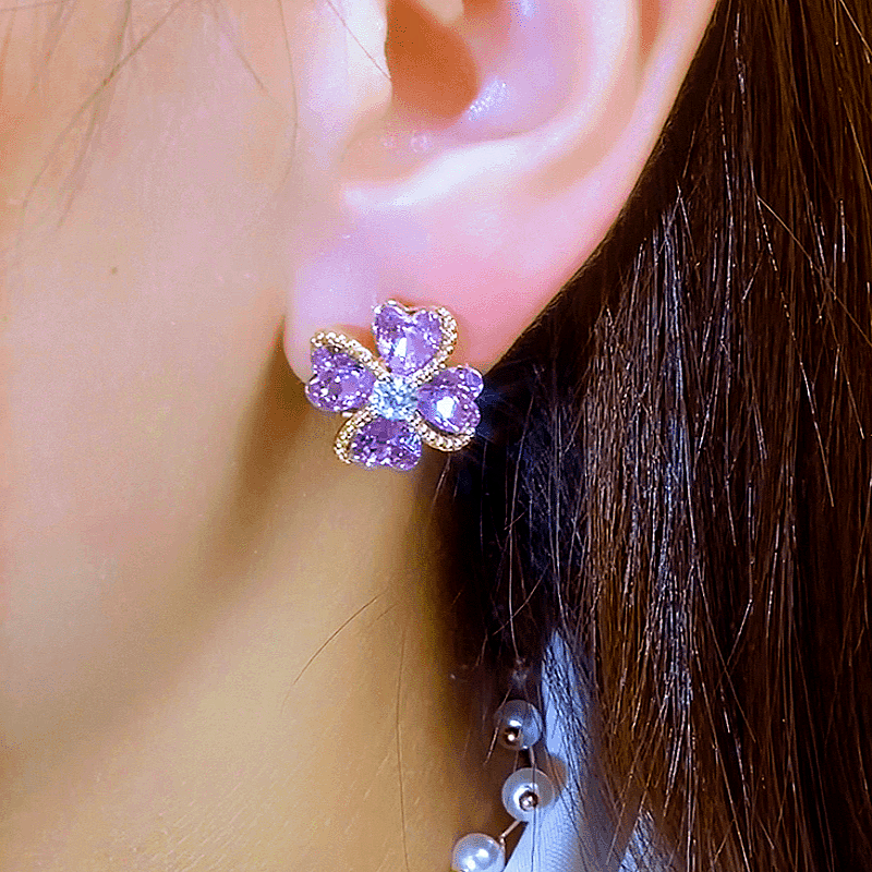 14K Gold-plated Flower Earrings