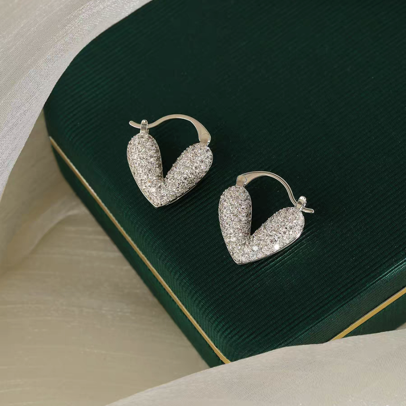 14K Gold-plated Heart-Design Earrings