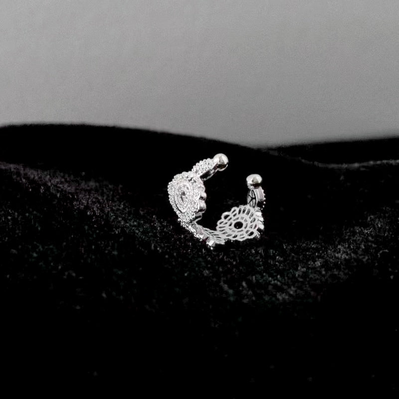 14K Gold-plated Lace Ear Clips