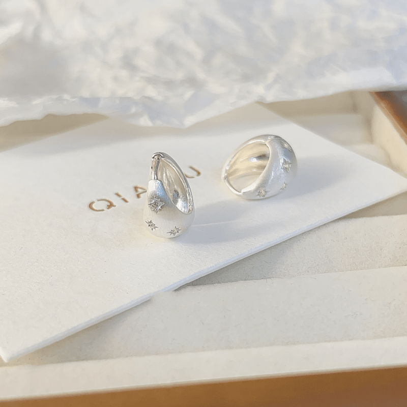 14K Gold-plated Luxury Brushed Drop Earrings